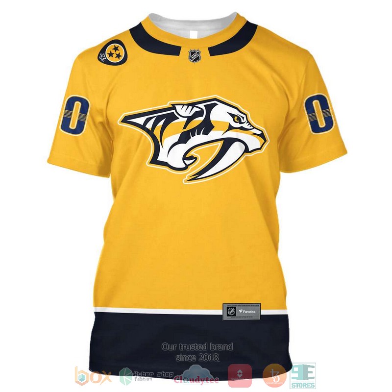 NHL Nashville Predators custom Personalized yellow 3D hoodie, shirt 7 Personalized NHL Nashville Predators custom yellow 3D shirt hoodie 1 2 3 4 5 6