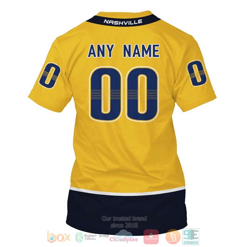 NHL Nashville Predators custom Personalized yellow 3D hoodie, shirt 8 Personalized NHL Nashville Predators custom yellow 3D shirt hoodie 1 2 3 4 5 6 7