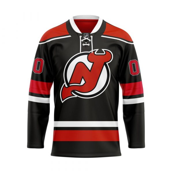 Personalized NHL New Jersey Devils Black red Hockey Jersey 4 Personalized NHL New Jersey Devils Black red Hockey Jersey