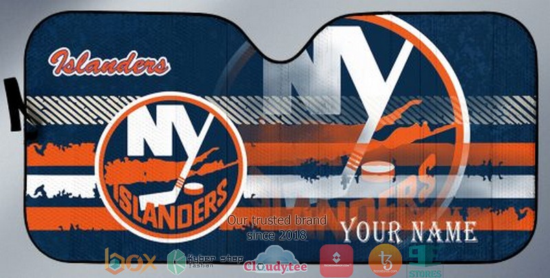 Personalized NHL New York Islanders Car Sunshade 1