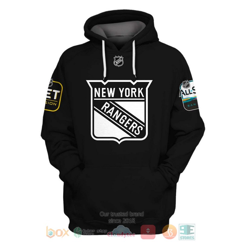 NHL New York Rangers custom Personalized black 3D hoodie, shirt 3 Personalized NHL New York Rangers custom black 3D shirt hoodie 1 2