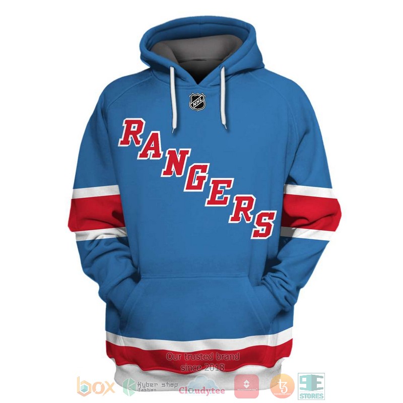 NHL New York Rangers custom Personalized blue 3D hoodie, shirt 3 Personalized NHL New York Rangers custom blue 3D shirt hoodie 1 2