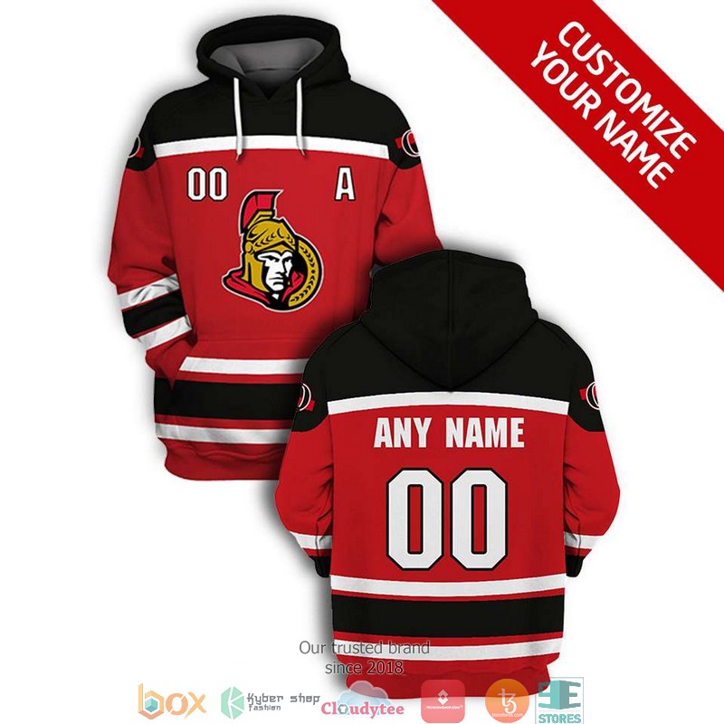 Personalized NHL Ottawa Senators A Red 3D Full Printing shirt hoodie