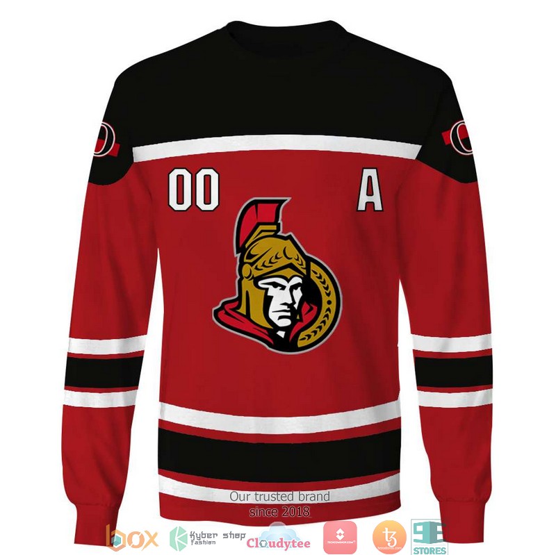 Personalized NHL Ottawa Senators A Red 3D Full Printing shirt hoodie 1 2 3 4