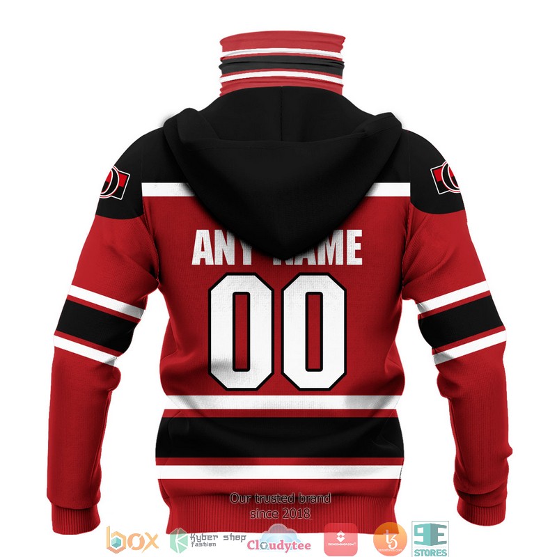 Personalized NHL Ottawa Senators A red 3d hoodie mask 3 Personalized NHL Ottawa Senators A red 3d hoodie mask 1 2