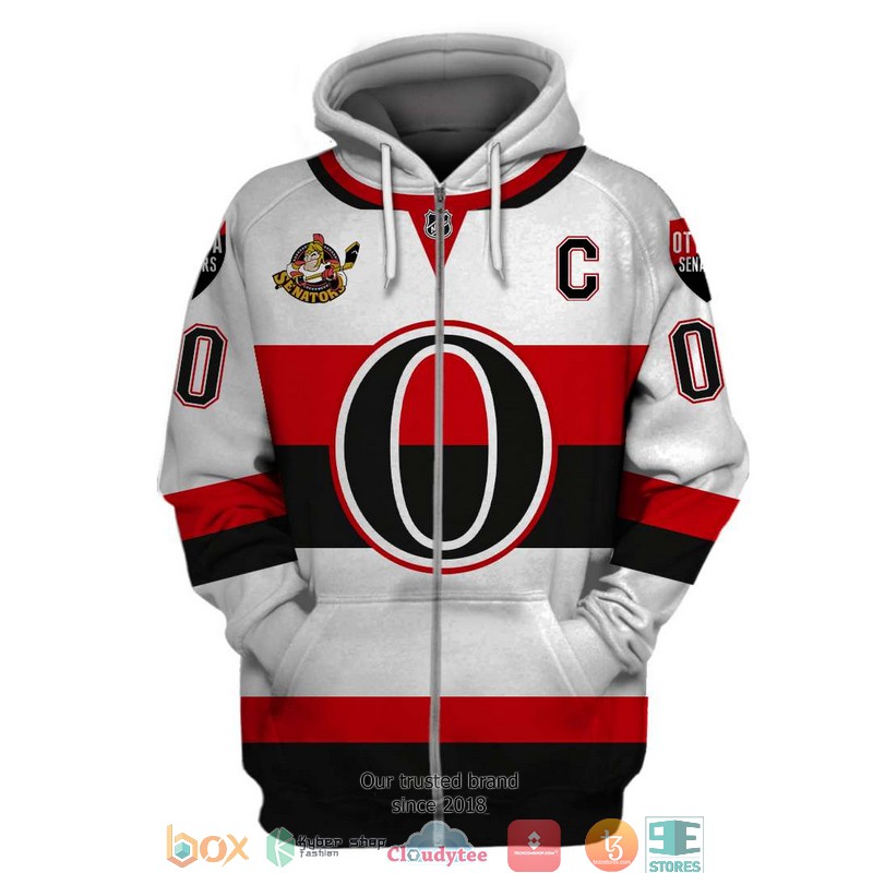 Personalized NHL Ottawa Senators C Black Red white 3D Full Printing shirt, hoodie 2 Personalized NHL Ottawa Senators C Black Red white 3D Full Printing shirt hoodie 1