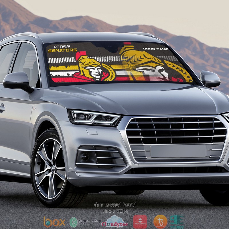 Personalized NHL Ottawa Senators Car sunshade 4 Personalized NHL Ottawa Senators Car sunshade 1 2 3