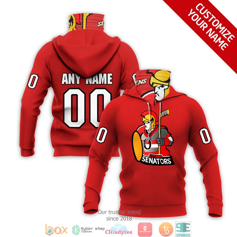 Personalized NHL Ottawa Senators Red funny 3d hoodie mask