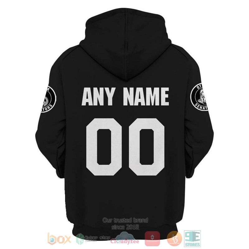Personalized NHL Ottawa Senators custom black 3D shirt hoodie 1 2 3