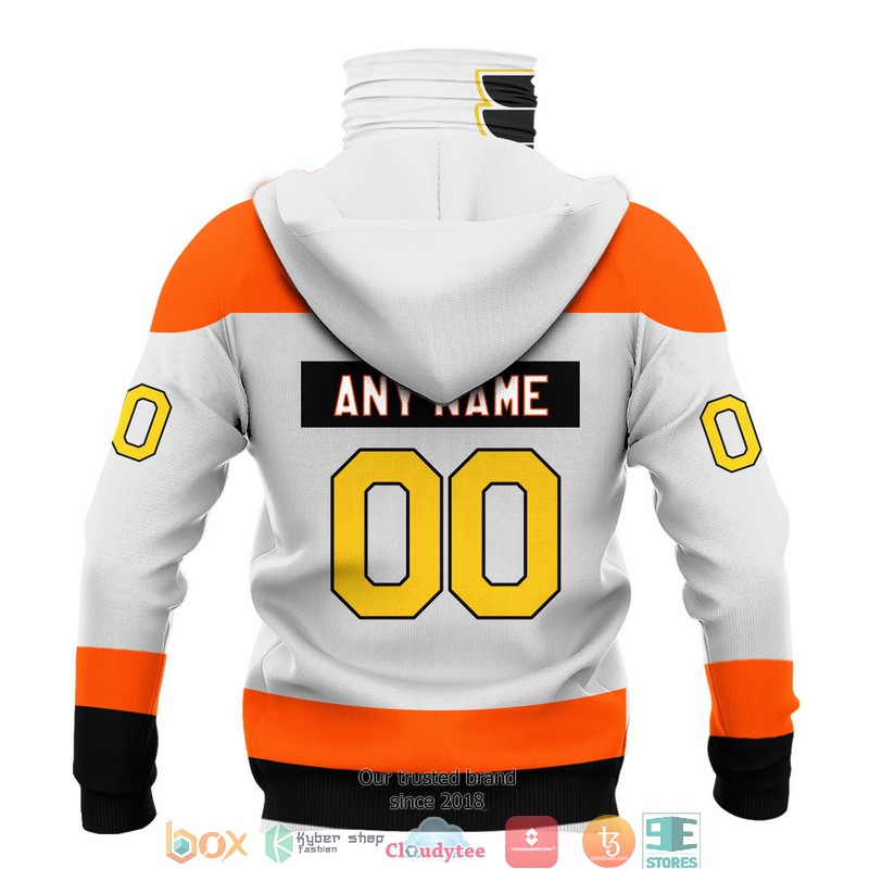 Personalized NHL Philadelphia Flyers Black Orange White 3d hoodie mask 3 Personalized NHL Philadelphia Flyers Black Orange White 3d hoodie mask 1 2