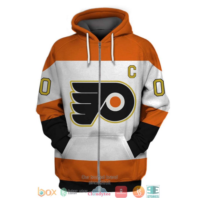 Personalized NHL Philadelphia Flyers C White 3D Full Printing shirt, hoodie 2 Personalized NHL Philadelphia Flyers C White 3D Full Printing shirt hoodie 1