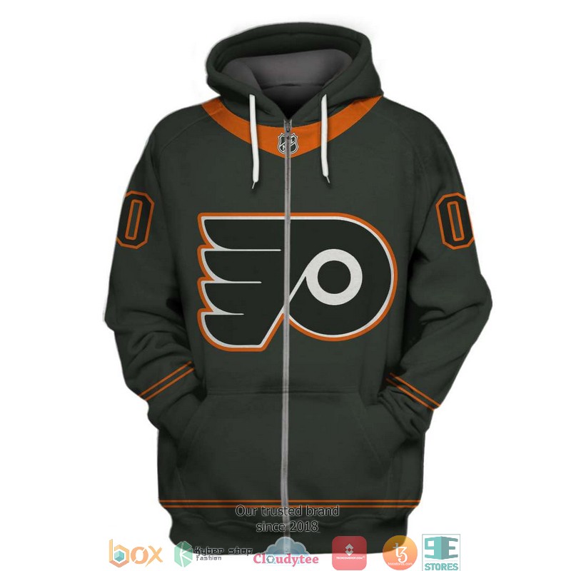 Personalized NHL Philadelphia Flyers Dark Grey 3D Full Printing shirt, hoodie 2 Personalized NHL Philadelphia Flyers Dark Grey 3D Full Printing shirt hoodie 1