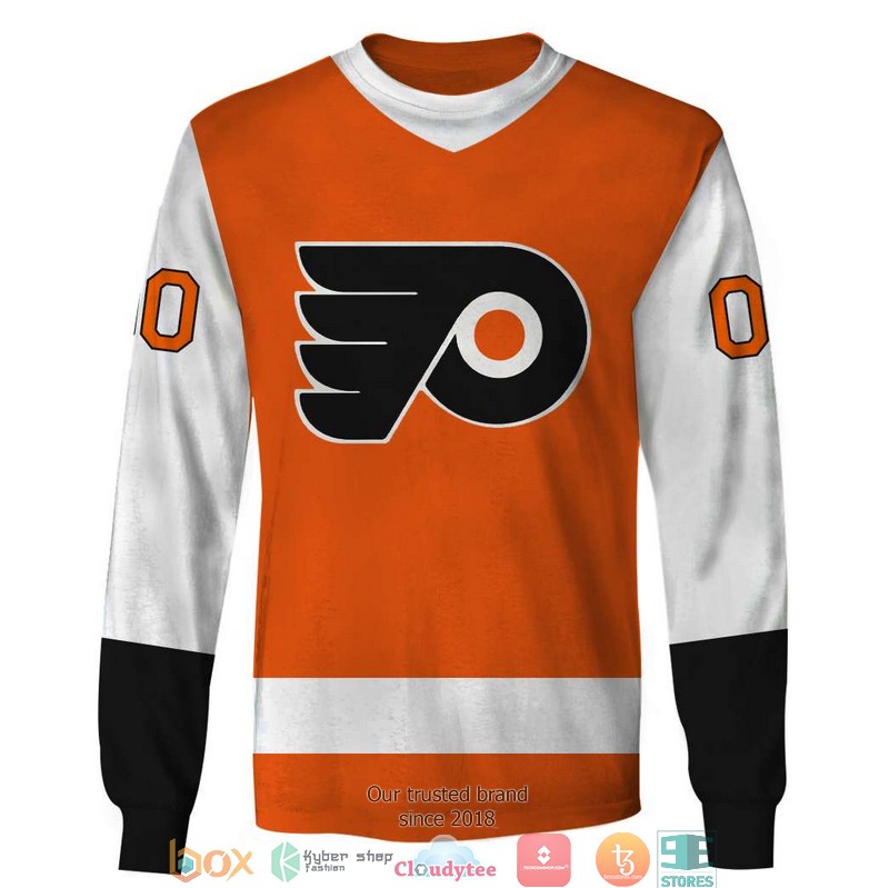 Personalized NHL Philadelphia Flyers Orange 3D Full Printing shirt hoodie 1 2 3 4