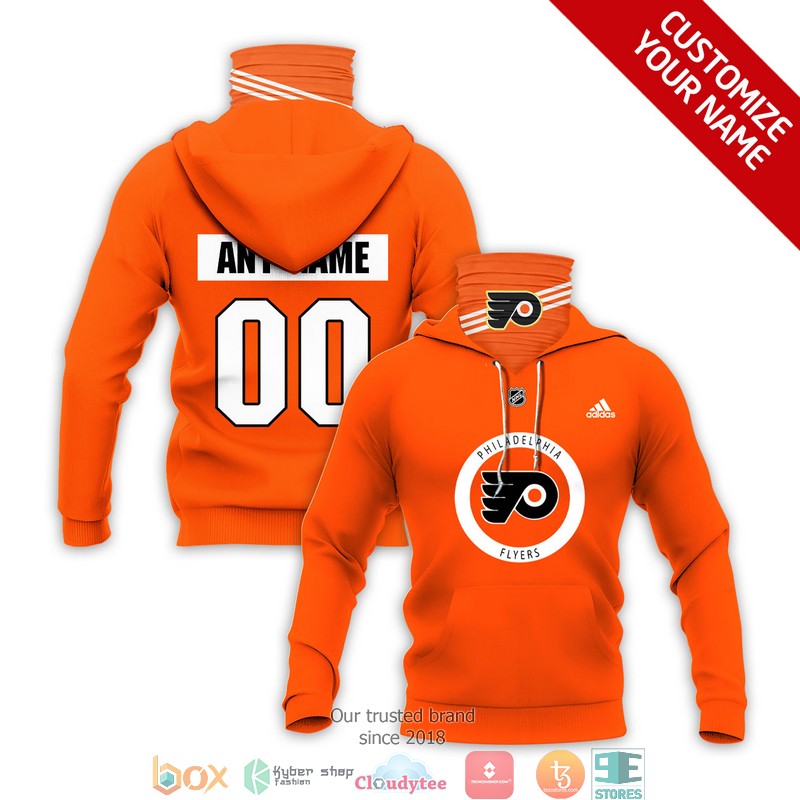 Personalized NHL Philadelphia Flyers Orange 3d hoodie mask