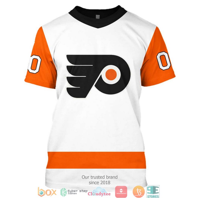 Personalized NHL Philadelphia Flyers Orange White 3D Full Printing Shirt hoodie 1 2 3 4 5 6