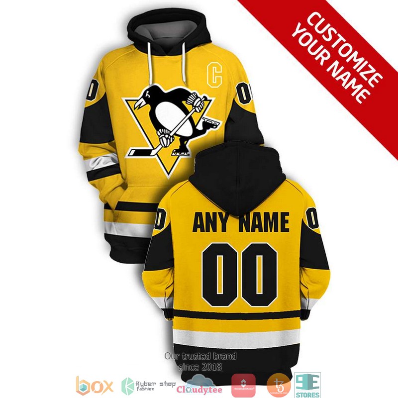 Personalized NHL Pittsburgh Penguins C Yellow 3D Full Printing shirt hoodie