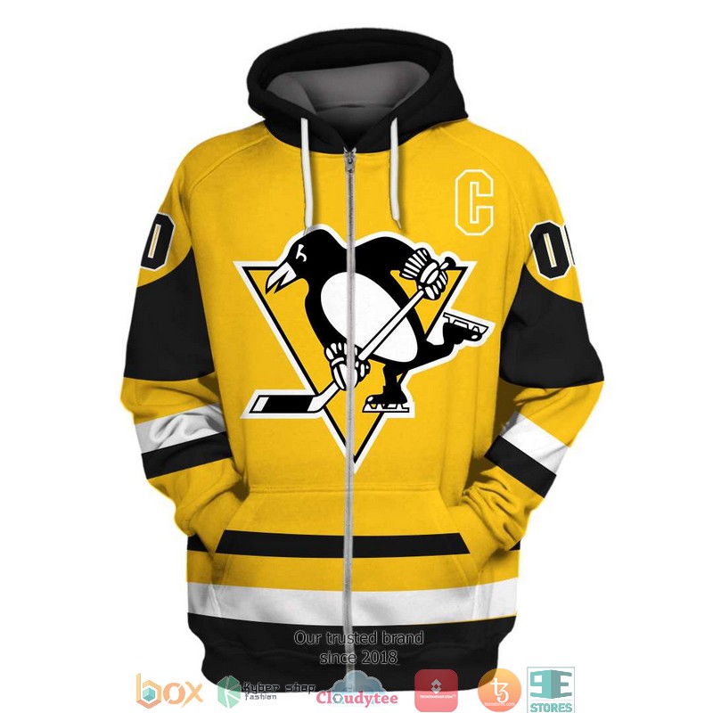 Personalized NHL Pittsburgh Penguins C Yellow 3D Full Printing shirt, hoodie 2 Personalized NHL Pittsburgh Penguins C Yellow 3D Full Printing shirt hoodie 1