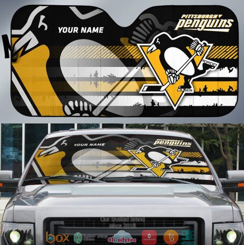Personalized NHL Pittsburgh Penguins Car Sunshade