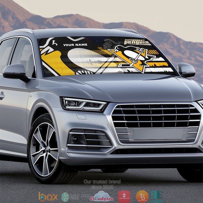 Personalized NHL Pittsburgh Penguins Car Sunshade 3 Personalized NHL Pittsburgh Penguins Car Sunshade 1 2