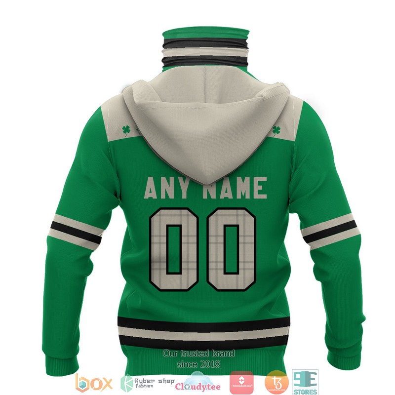 Personalized NHL Pittsburgh Penguins White Green Clovers 3d hoodie mask 3 Personalized NHL Pittsburgh Penguins White Green Clovers 3d hoodie mask 1 2