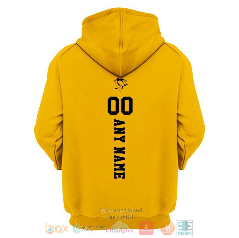 NHL Pittsburgh Penguins yellow custom Personalized 3D hoodie, shirt 4 Personalized NHL Pittsburgh Penguins yellow custom 3D shirt hoodie 1 2 3