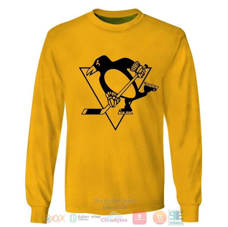 NHL Pittsburgh Penguins yellow custom Personalized 3D hoodie, shirt 5 Personalized NHL Pittsburgh Penguins yellow custom 3D shirt hoodie 1 2 3 4