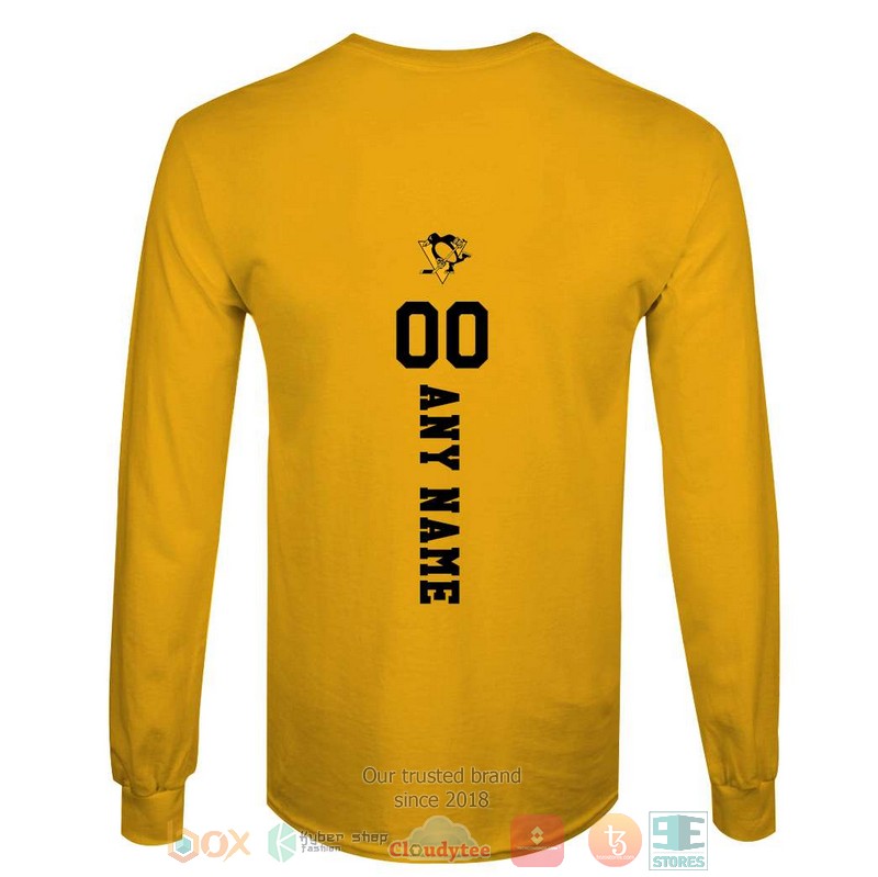 NHL Pittsburgh Penguins yellow custom Personalized 3D hoodie, shirt 6 Personalized NHL Pittsburgh Penguins yellow custom 3D shirt hoodie 1 2 3 4 5