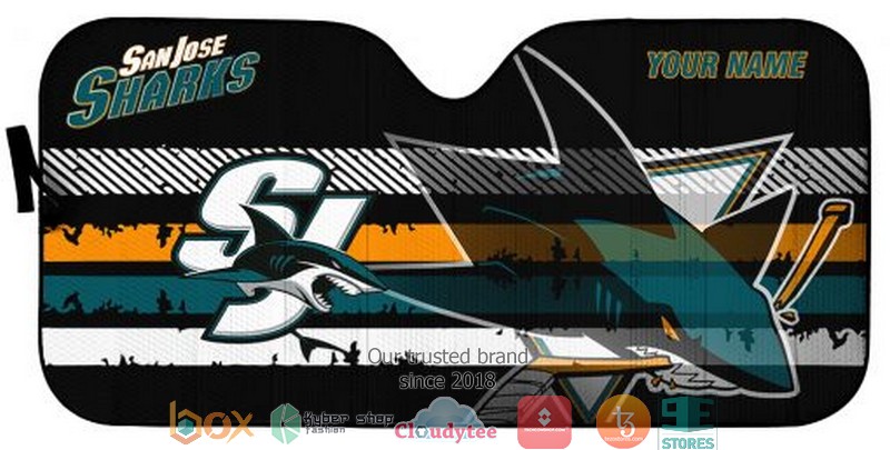 Personalized NHL San Jose Sharks Car sunshade 1