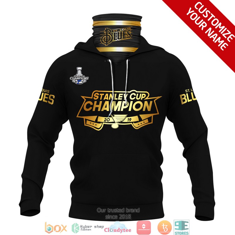 Personalized NHL St Louis Blues Stanley cup champion 3d hoodie mask 1