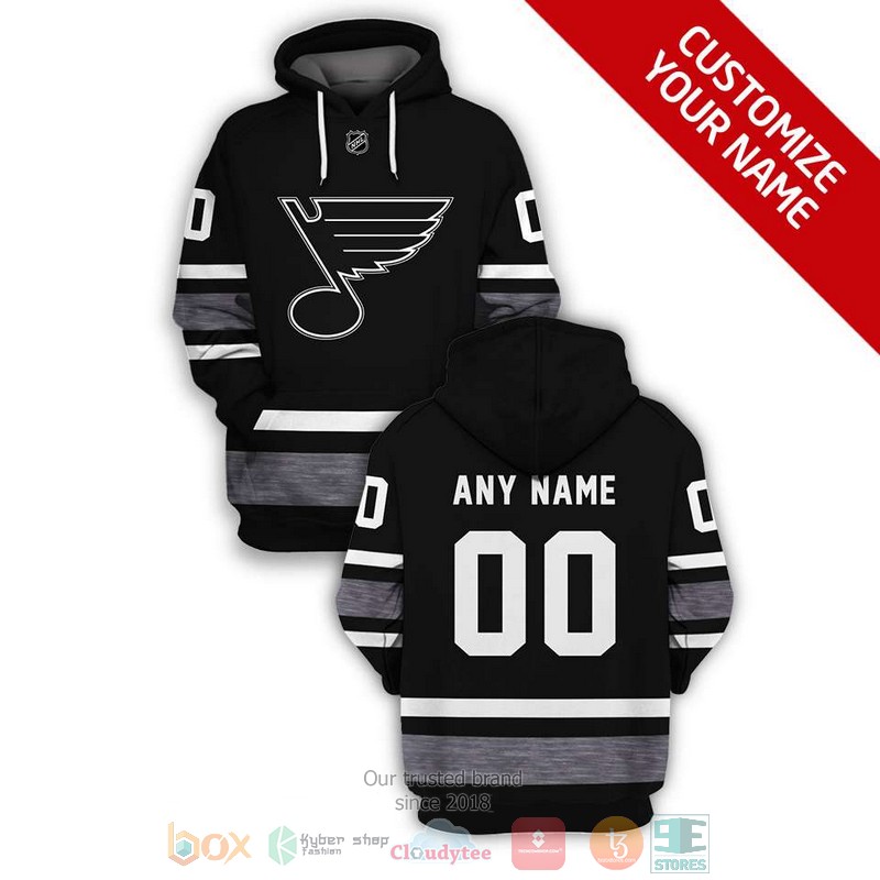 NHL St Louis Blues black grey custom Personalized 3D hoodie, shirt 1 Personalized NHL St Louis Blues black grey custom 3D shirt hoodie