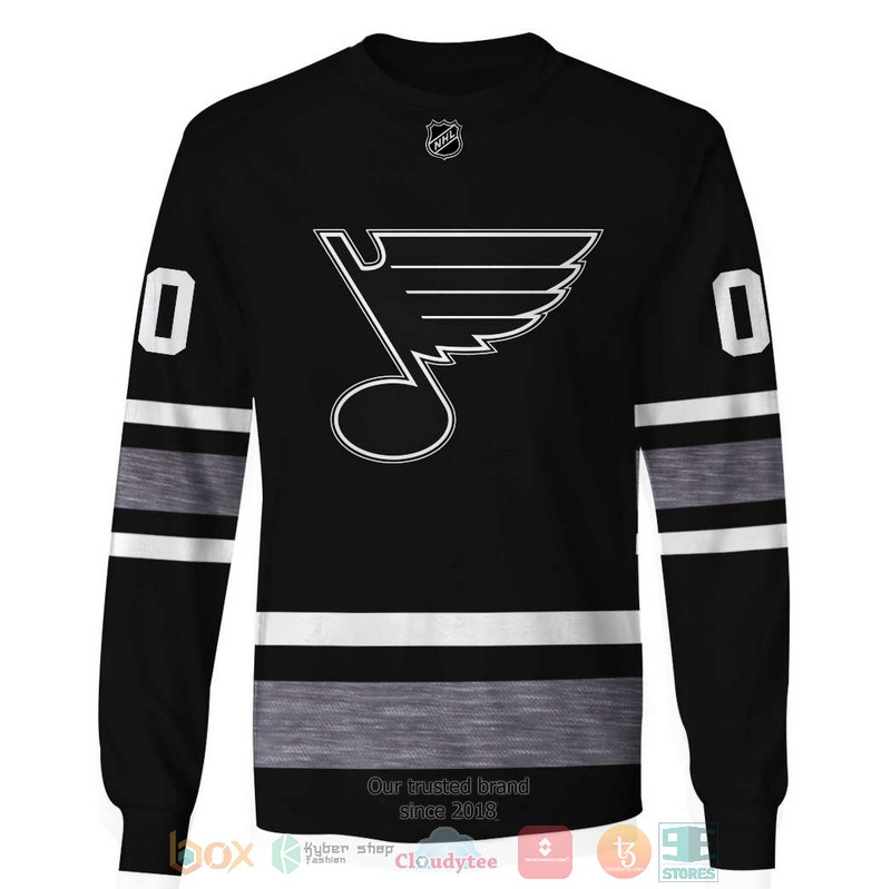 NHL St Louis Blues black grey custom Personalized 3D hoodie, shirt 5 Personalized NHL St Louis Blues black grey custom 3D shirt hoodie 1 2 3 4