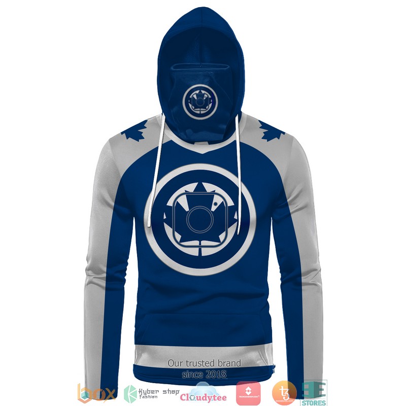 Personalized NHL Toronto Maple Leafs Blue light grey 3d hoodie mask 1
