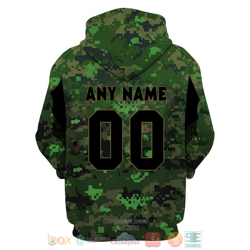 Personalized NHL Toronto Maple Leafs Reebok green camo custom 3D shirt hoodie 1 2 3