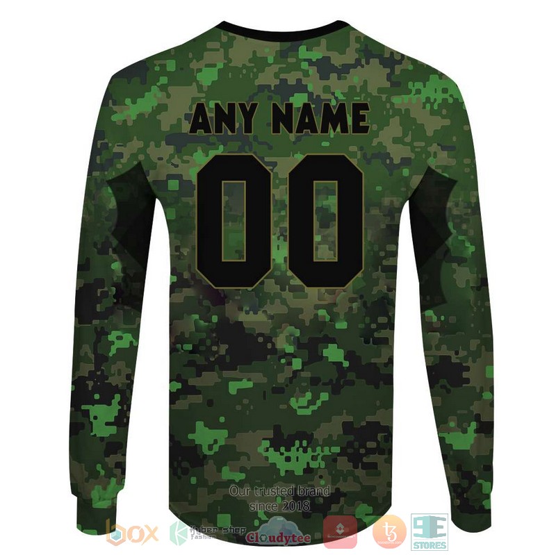 Personalized NHL Toronto Maple Leafs Reebok green camo custom 3D shirt hoodie 1 2 3 4 5