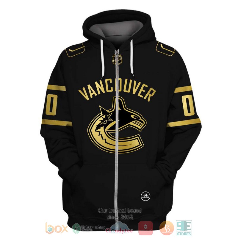 NHL Vancouver Canucks custom Personalized black 3D hoodie, shirt 2 Personalized NHL Vancouver Canucks custom black 3D shirt hoodie 1