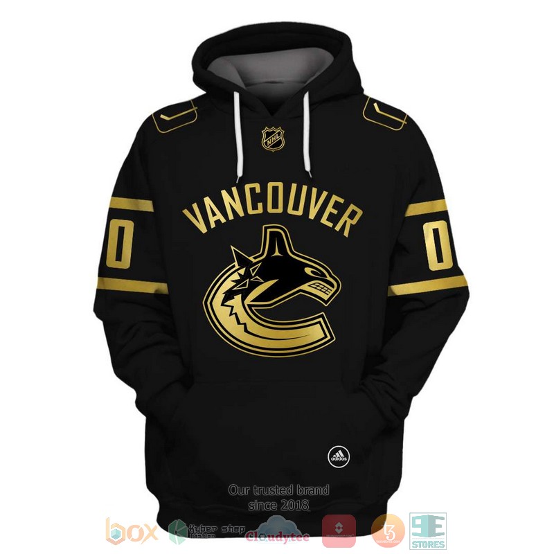 NHL Vancouver Canucks custom Personalized black 3D hoodie, shirt 3 Personalized NHL Vancouver Canucks custom black 3D shirt hoodie 1 2