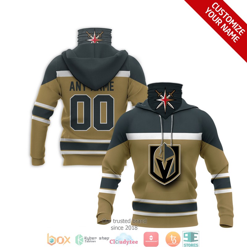 Personalized NHL Vegas Golden Knights Grey 3d hoodie mask