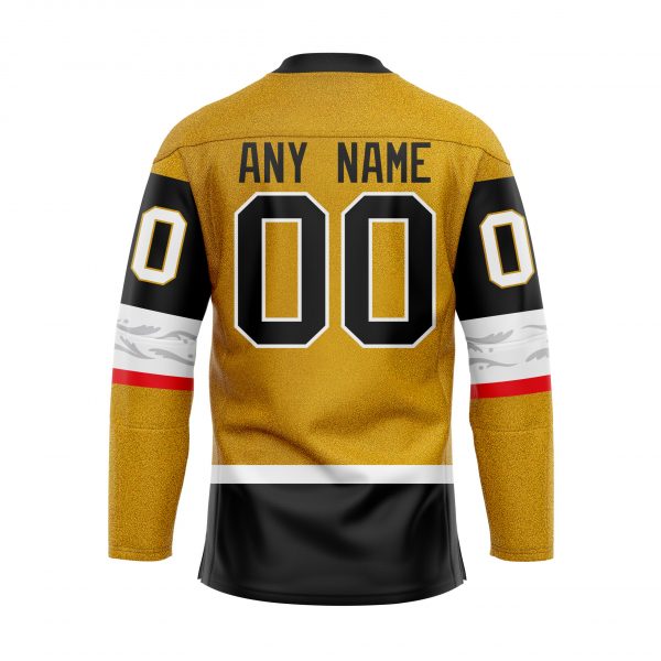 Personalized NHL Vegas Golden Knights Yellow Hockey Jersey 2 Personalized NHL Vegas Golden Knights Yellow Hockey Jersey 1