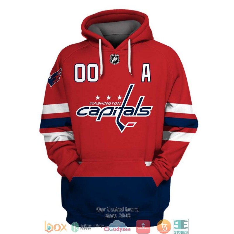 Personalized NHL Washington Capitals A red 3D Full Printing shirt hoodie 1 2