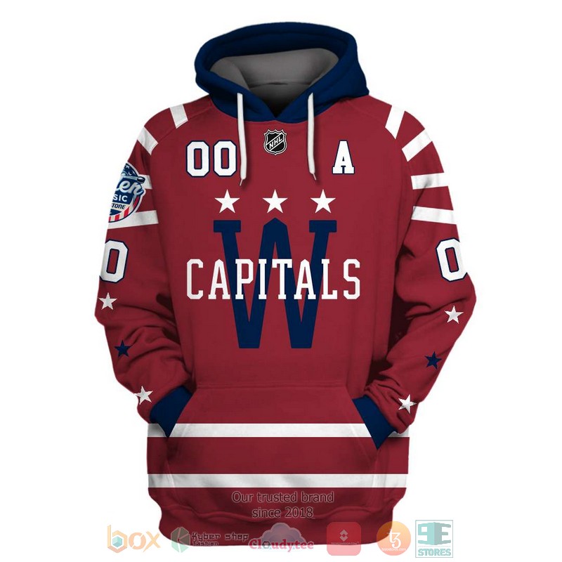 NHL Washington cap hatitals dark red custom Personalized 3D hoodie, shirt 3 Personalized NHL Washington Capitals dark red custom 3D shirt hoodie 1 2