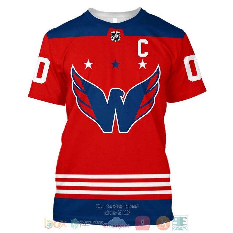 Personalized NHL Washington Capitals red blue custom 3D shirt hoodie 1 2 3 4 5 6