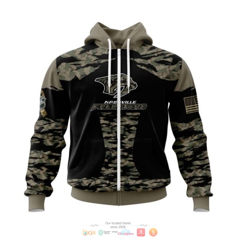 Personalized Nashville Predators NHL green camo custom full print 3D shirt, hoodie 2 Personalized Nashville Predators NHL green camo custom 3D shirt hoodie 1