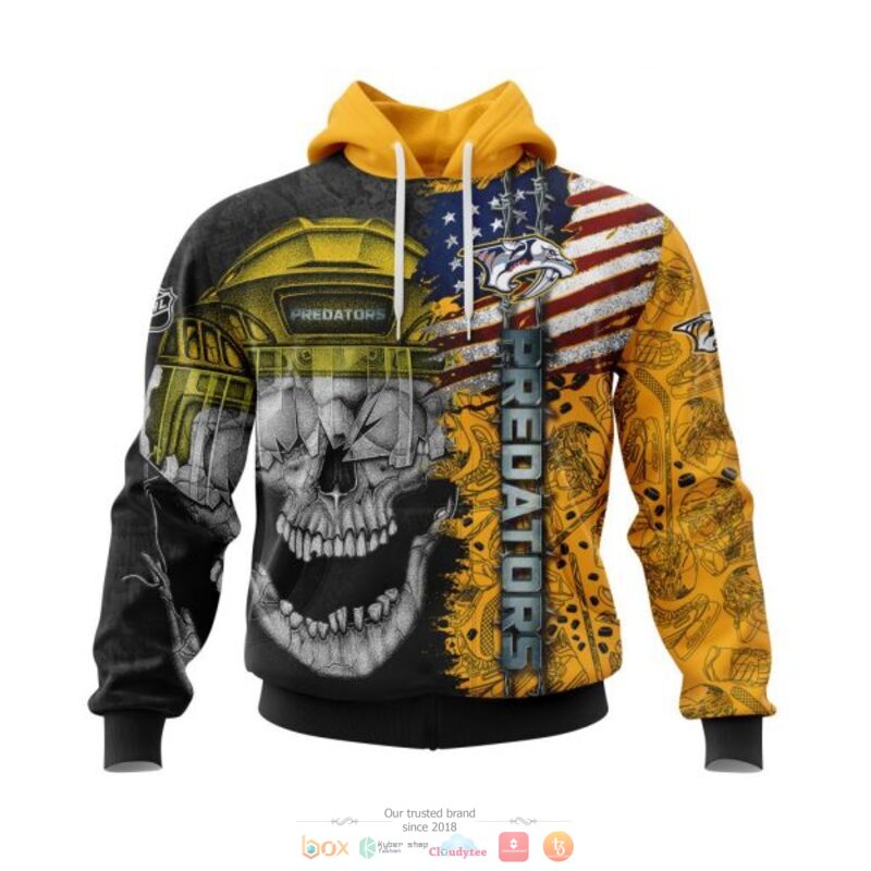 Personalized Nashville Predators Skull Concept 3d shirt hoodie
