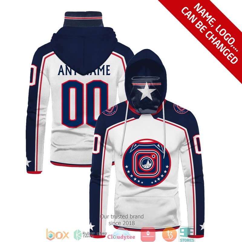 Personalized National Hockey League Team Navy Red white 3d hoodie mask