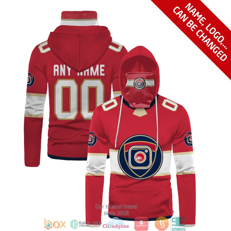 Personalized National Hockey League Team red 3d hoodie mask