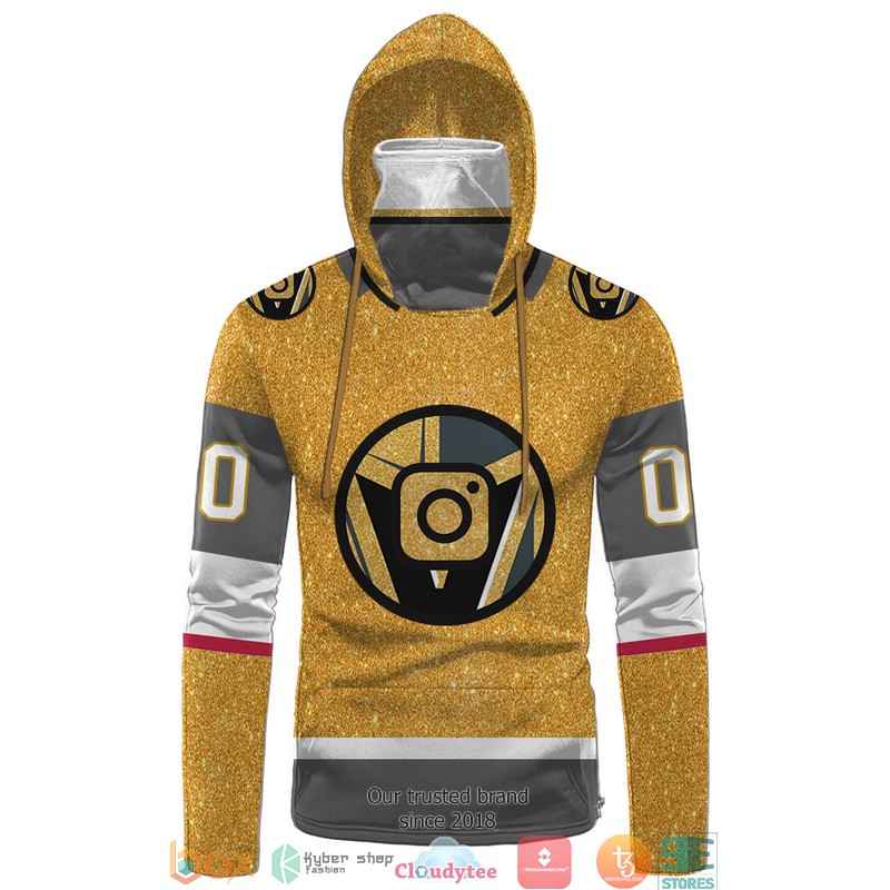 Personalized National Hockey League Team yellow grey 3d hoodie mask 1