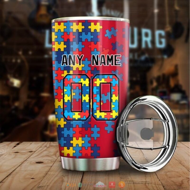 Personalized New Jersey Devils Autism Awareness Tumbler 2 Personalized New Jersey Devils Autism Awareness Tumbler 1