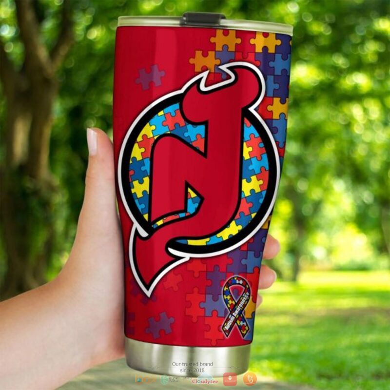 Personalized New Jersey Devils Autism Awareness Tumbler 3 Personalized New Jersey Devils Autism Awareness Tumbler 1 2