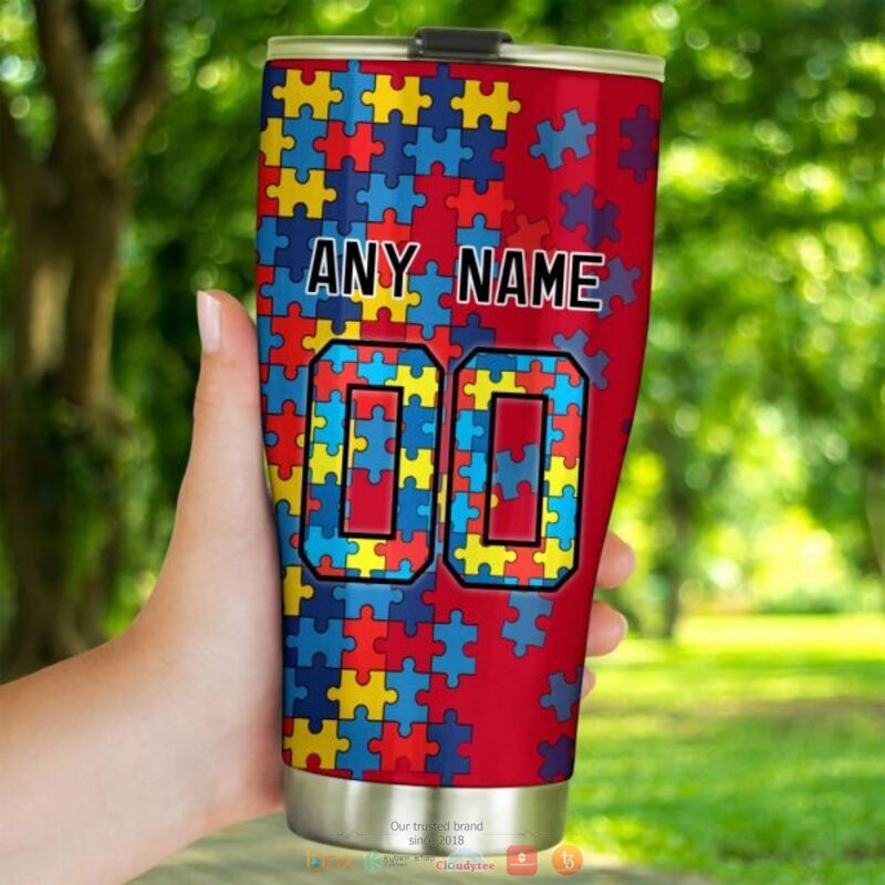 Personalized New Jersey Devils Autism Awareness Tumbler 4 Personalized New Jersey Devils Autism Awareness Tumbler 1 2 3