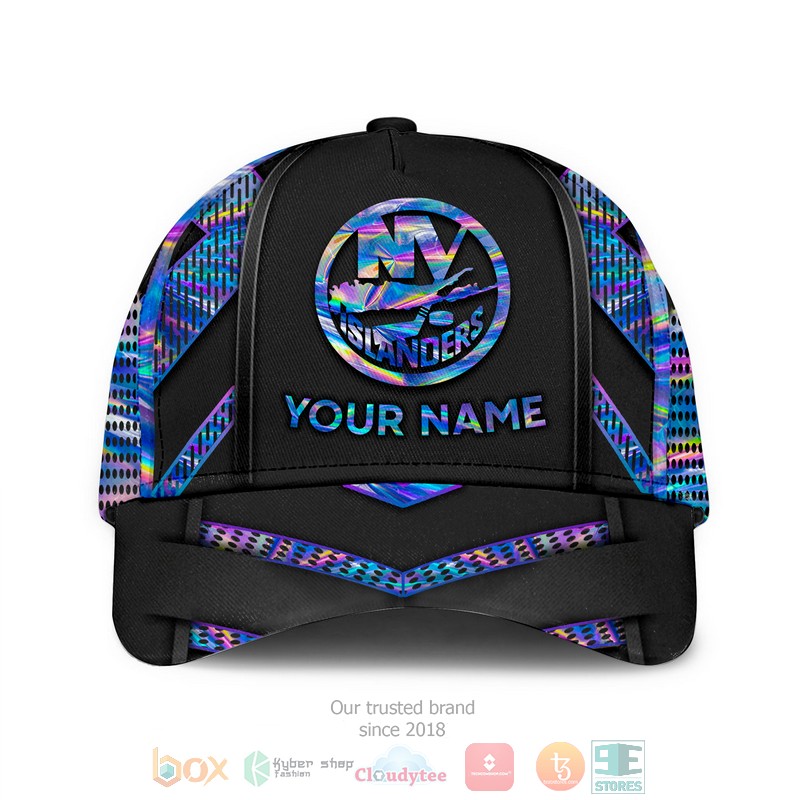New York Islanders NHL custom Personalized black cap hat 4 Personalized New York Islanders NHL custom black cap